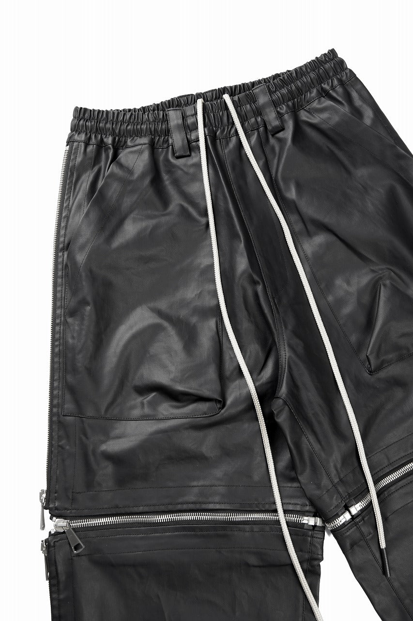 A.F ARTEFACT MATTE COATING ZIP WIDE PANTS (BLACK) – LOOM OSAKA
