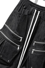 画像をギャラリービューアに読み込む, A.F ARTEFACT MULTI FLAP WIDE PANTS / VEGAN LEATHER (BLACK)