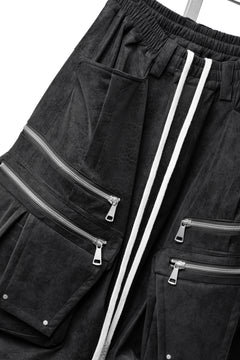 画像をギャラリービューアに読み込む, A.F ARTEFACT MULTI FLAP WIDE PANTS / VEGAN LEATHER (BLACK)
