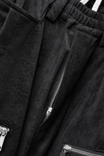 画像をギャラリービューアに読み込む, A.F ARTEFACT MULTI FLAP WIDE PANTS / VEGAN LEATHER (BLACK)