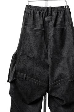 画像をギャラリービューアに読み込む, A.F ARTEFACT MULTI FLAP WIDE PANTS / VEGAN LEATHER (BLACK)