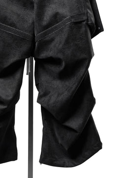 画像をギャラリービューアに読み込む, A.F ARTEFACT MULTI FLAP WIDE PANTS / VEGAN LEATHER (BLACK)