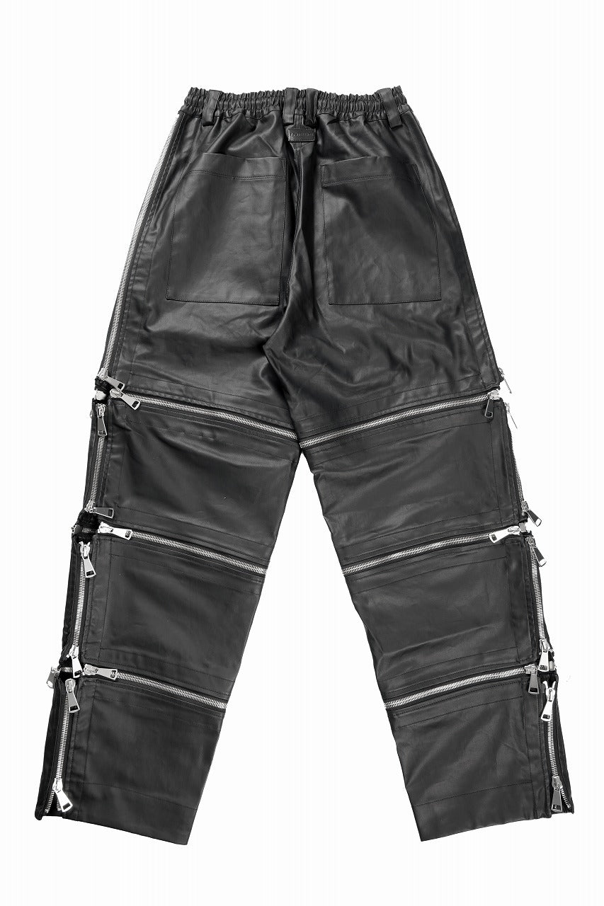 画像をギャラリービューアに読み込む, A.F ARTEFACT MATTE COATING ZIP WIDE PANTS (BLACK)