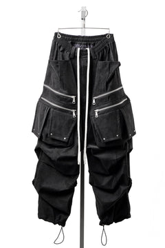 画像をギャラリービューアに読み込む, A.F ARTEFACT MULTI FLAP WIDE PANTS / VEGAN LEATHER (BLACK)