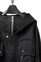 画像をギャラリービューアに読み込む, A.F ARTEFACT MILITARY HOODIE BLOUSON / VEGAN LEATHER (BLACK)
