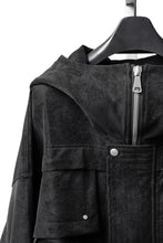 画像をギャラリービューアに読み込む, A.F ARTEFACT MILITARY HOODIE BLOUSON / VEGAN LEATHER (BLACK)