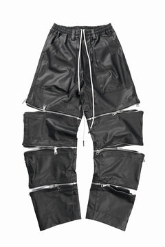 画像をギャラリービューアに読み込む, A.F ARTEFACT MATTE COATING ZIP WIDE PANTS (BLACK)
