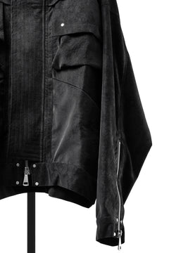 画像をギャラリービューアに読み込む, A.F ARTEFACT MILITARY HOODIE BLOUSON / VEGAN LEATHER (BLACK)