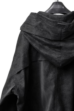 画像をギャラリービューアに読み込む, A.F ARTEFACT MILITARY HOODIE BLOUSON / VEGAN LEATHER (BLACK)