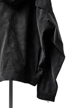 画像をギャラリービューアに読み込む, A.F ARTEFACT MILITARY HOODIE BLOUSON / VEGAN LEATHER (BLACK)
