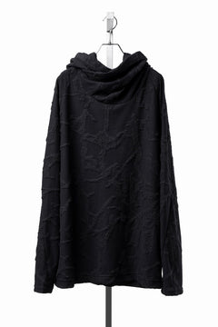画像をギャラリービューアに読み込む, A.F ARTEFACT TWISTED HOOD PULLOVER TOP / SURFACE WOOL (BLACK)