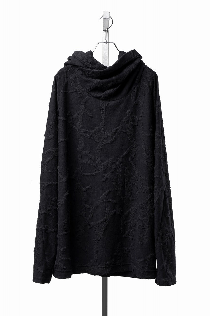 画像をギャラリービューアに読み込む, A.F ARTEFACT TWISTED HOOD PULLOVER TOP / SURFACE WOOL (BLACK)