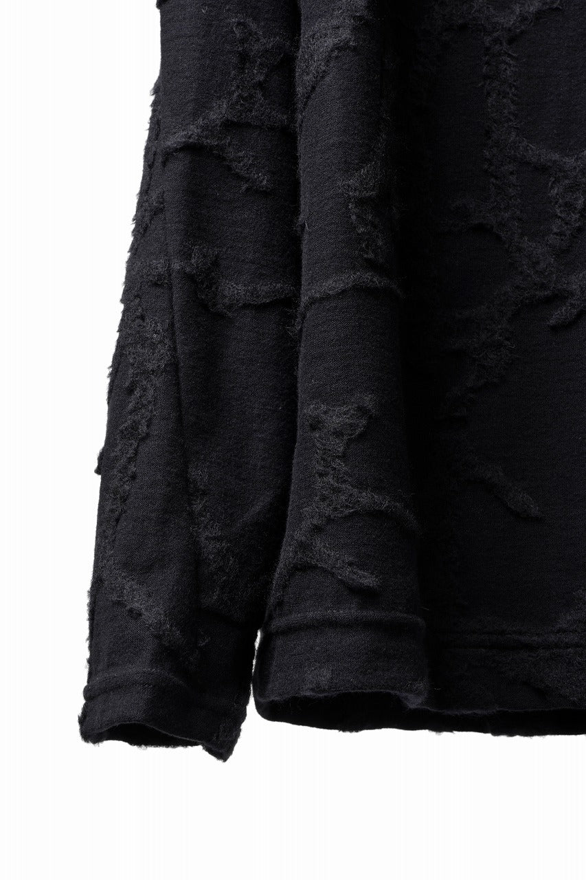 画像をギャラリービューアに読み込む, A.F ARTEFACT TWISTED HOOD PULLOVER TOP / SURFACE WOOL (BLACK)