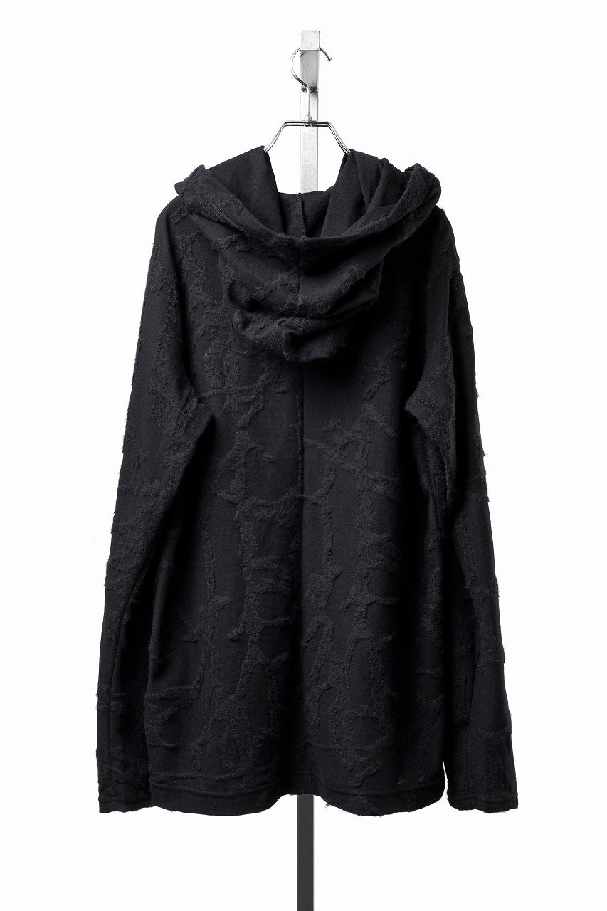 画像をギャラリービューアに読み込む, A.F ARTEFACT TWISTED HOOD PULLOVER TOP / SURFACE WOOL (BLACK)