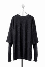 画像をギャラリービューアに読み込む, A.F ARTEFACT LAYERED LONG SLEEVE TOP / SURFACE WOOL (BLACK)