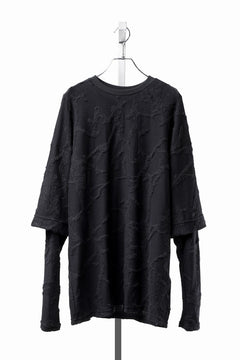 画像をギャラリービューアに読み込む, A.F ARTEFACT LAYERED LONG SLEEVE TOP / SURFACE WOOL (BLACK)