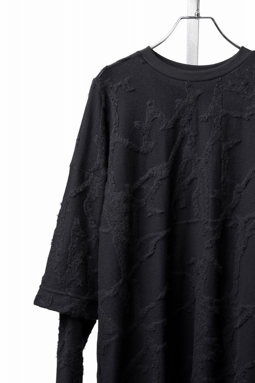 画像をギャラリービューアに読み込む, A.F ARTEFACT LAYERED LONG SLEEVE TOP / SURFACE WOOL (BLACK)