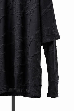 画像をギャラリービューアに読み込む, A.F ARTEFACT LAYERED LONG SLEEVE TOP / SURFACE WOOL (BLACK)