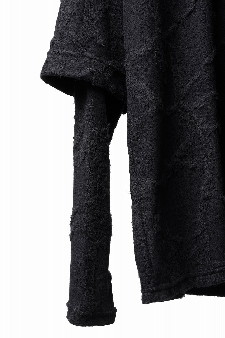 画像をギャラリービューアに読み込む, A.F ARTEFACT LAYERED LONG SLEEVE TOP / SURFACE WOOL (BLACK)