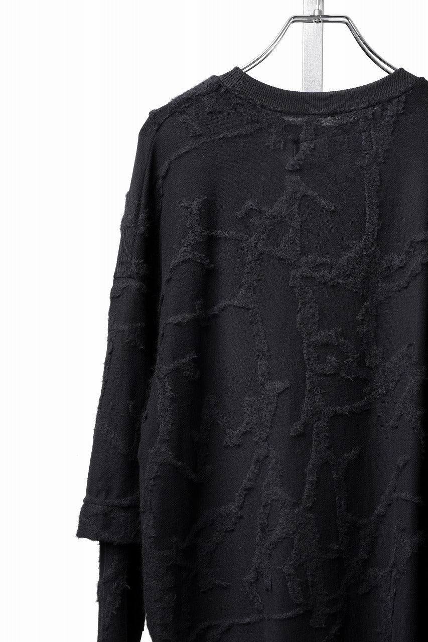 画像をギャラリービューアに読み込む, A.F ARTEFACT LAYERED LONG SLEEVE TOP / SURFACE WOOL (BLACK)