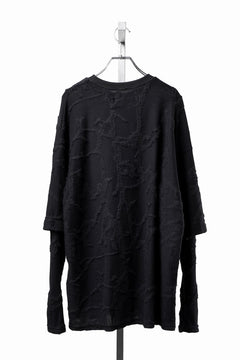 画像をギャラリービューアに読み込む, A.F ARTEFACT LAYERED LONG SLEEVE TOP / SURFACE WOOL (BLACK)