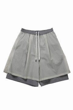 画像をギャラリービューアに読み込む, F/CE. MESH LAYERED WIDE SHORT PANTS (Gray)