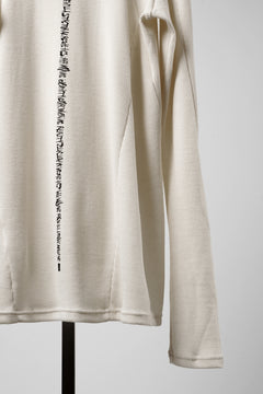 画像をギャラリービューアに読み込む, A.F ARTEFACT BACK PRINTED PULLOVER TOP / WAFFLE KNIT JERSEY (IVORY)