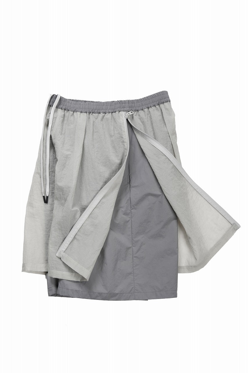 画像をギャラリービューアに読み込む, F/CE. MESH LAYERED WIDE SHORT PANTS (Gray)