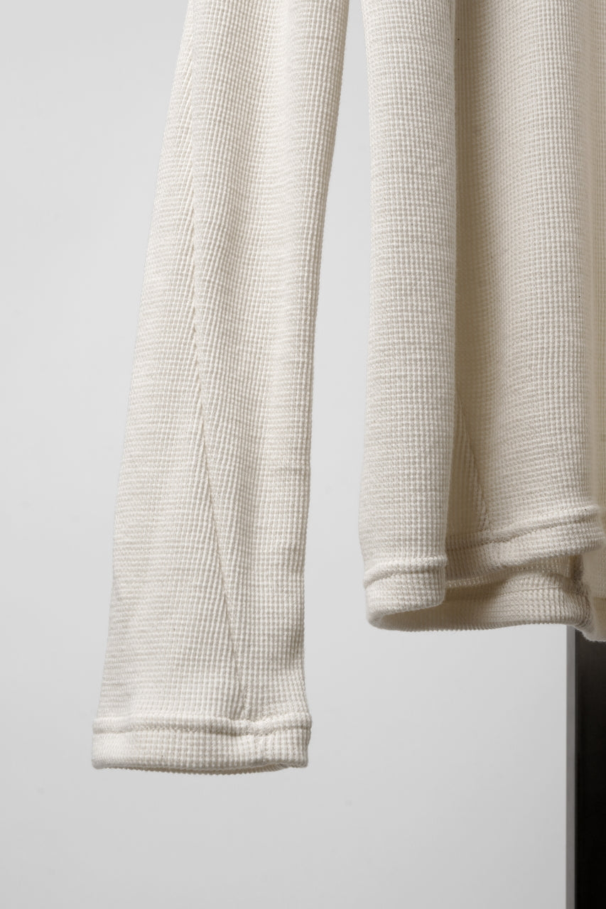 画像をギャラリービューアに読み込む, A.F ARTEFACT BACK PRINTED PULLOVER TOP / WAFFLE KNIT JERSEY (IVORY)
