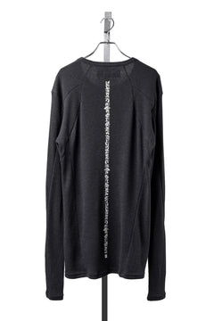画像をギャラリービューアに読み込む, A.F ARTEFACT BACK PRINTED PULLOVER TOP / WAFFLE KNIT JERSEY (DARK GREY)