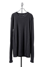 画像をギャラリービューアに読み込む, A.F ARTEFACT BACK PRINTED PULLOVER TOP / WAFFLE KNIT JERSEY (DARK GREY)
