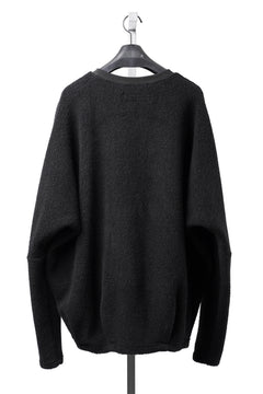 Load image into Gallery viewer, A.F ARTEFACT DOLMAN PULLOVER TOPS / WOOL MIX PILE (BLACK)