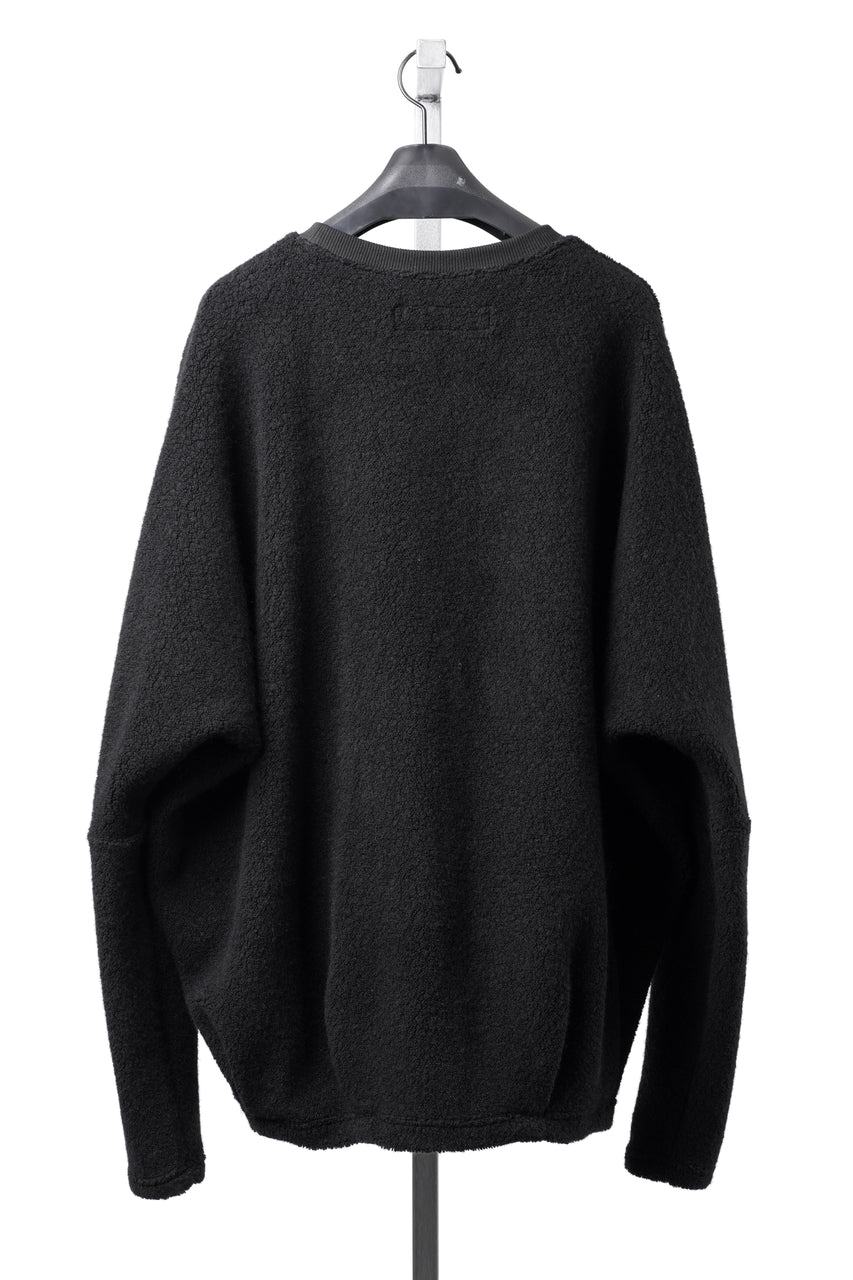Load image into Gallery viewer, A.F ARTEFACT DOLMAN PULLOVER TOPS / WOOL MIX PILE (BLACK)