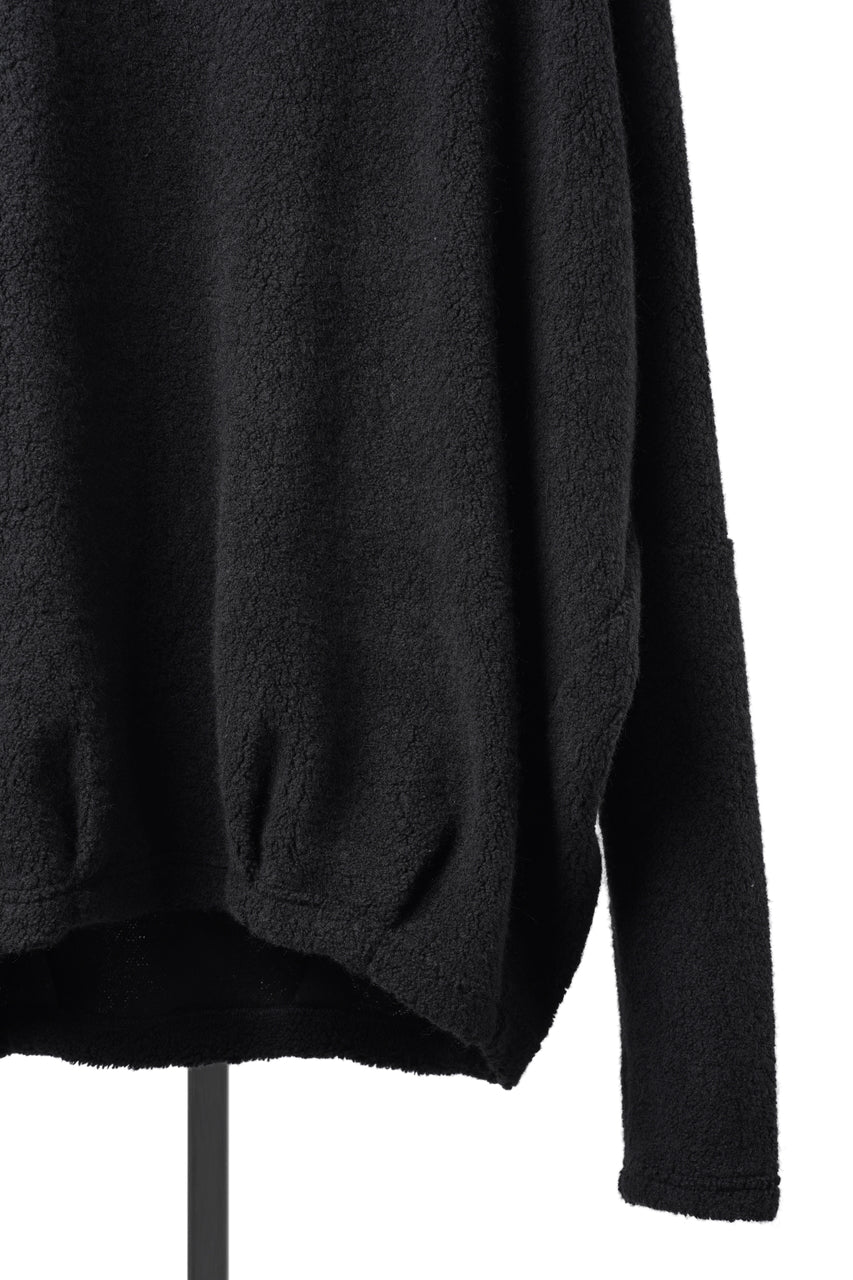Load image into Gallery viewer, A.F ARTEFACT DOLMAN PULLOVER TOPS / WOOL MIX PILE (BLACK)