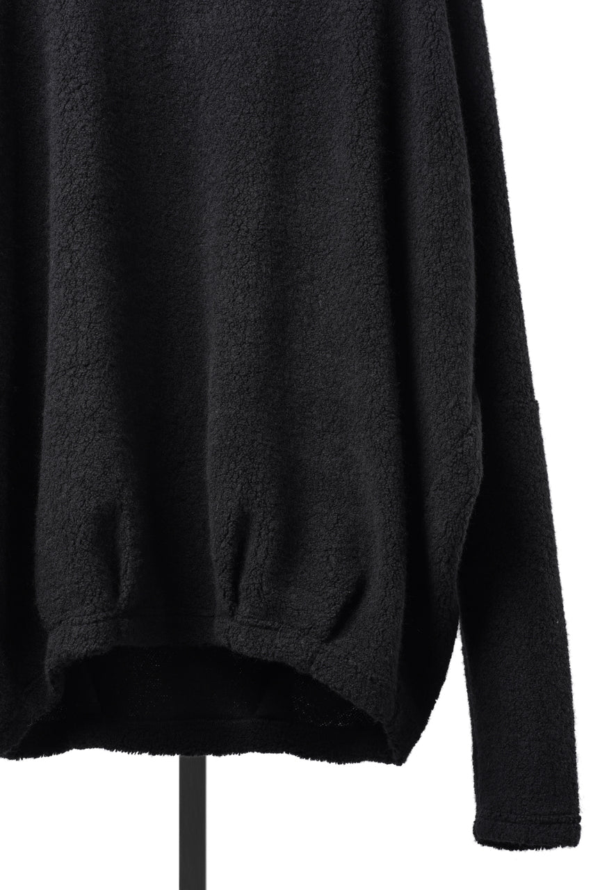 Load image into Gallery viewer, A.F ARTEFACT DOLMAN PULLOVER TOPS / WOOL MIX PILE (BLACK)