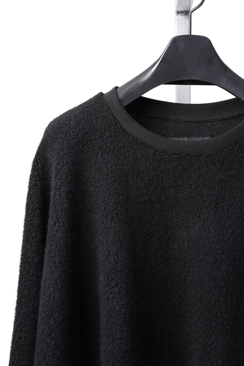 Load image into Gallery viewer, A.F ARTEFACT DOLMAN PULLOVER TOPS / WOOL MIX PILE (BLACK)