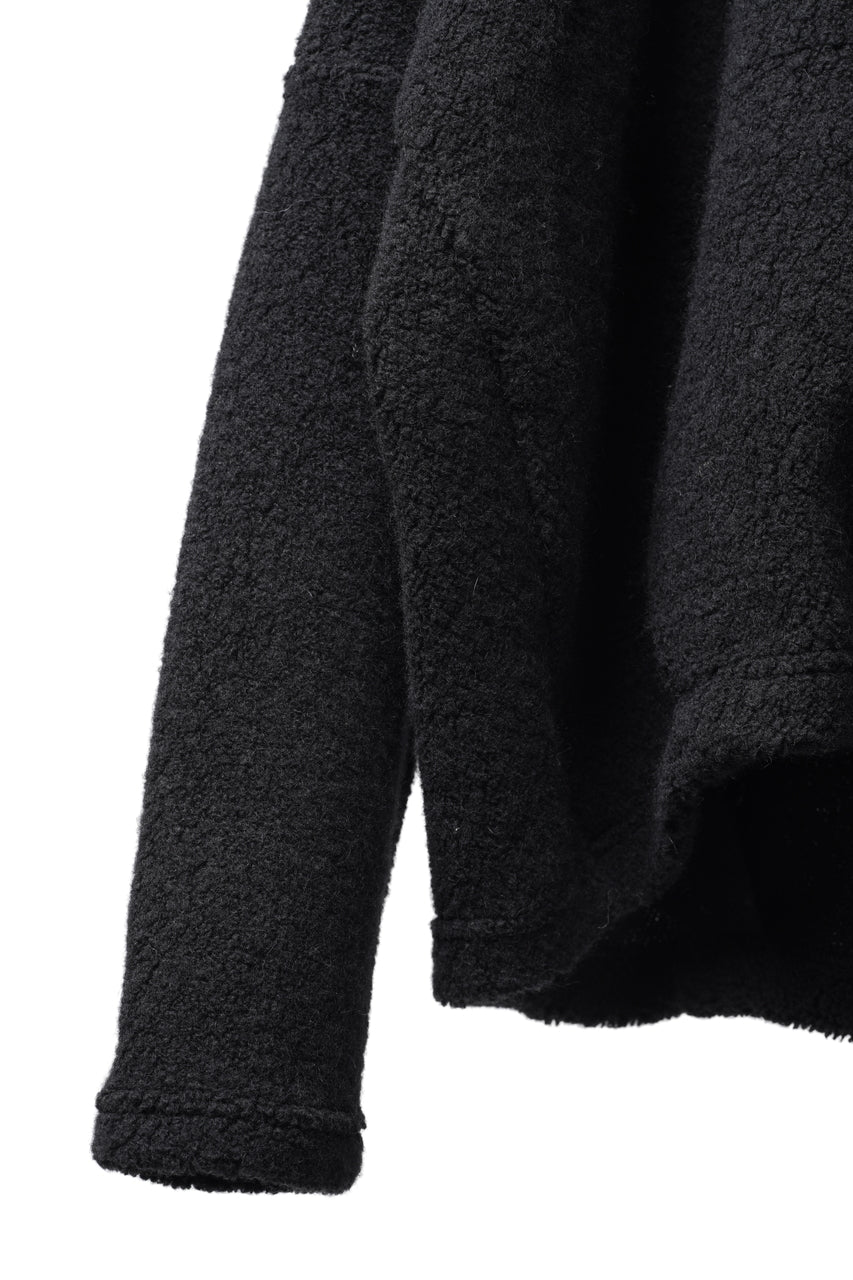 Load image into Gallery viewer, A.F ARTEFACT DOLMAN PULLOVER TOPS / WOOL MIX PILE (BLACK)