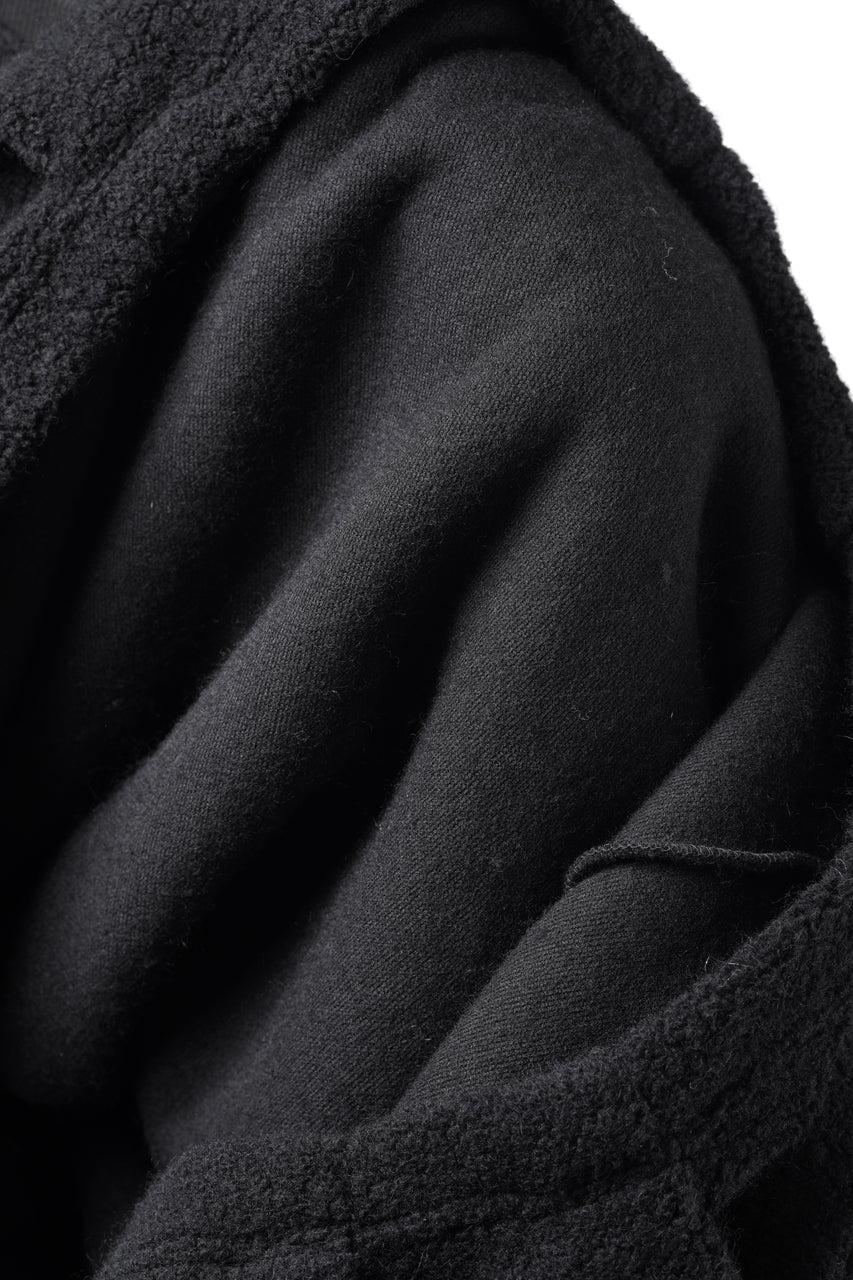 Load image into Gallery viewer, A.F ARTEFACT DOLMAN PULLOVER TOPS / WOOL MIX PILE (BLACK)