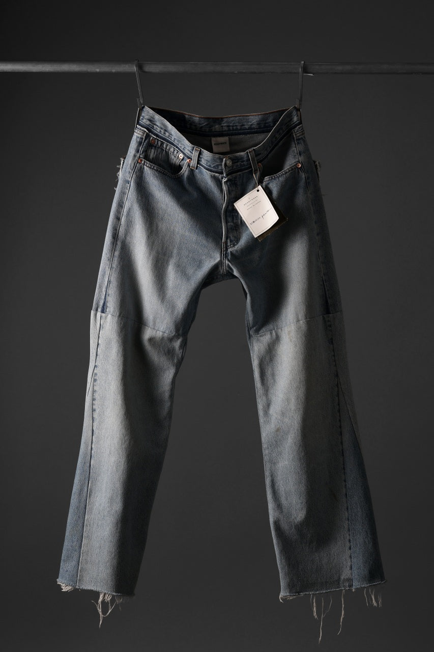 画像をギャラリービューアに読み込む, READYMADE WIDE FLARE DENIM PANTS / (BLUE #E)