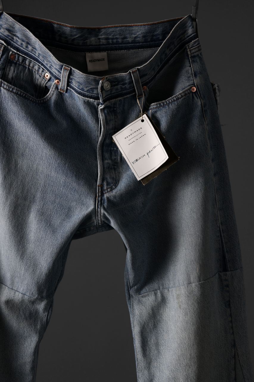 画像をギャラリービューアに読み込む, READYMADE WIDE FLARE DENIM PANTS / (BLUE #E)