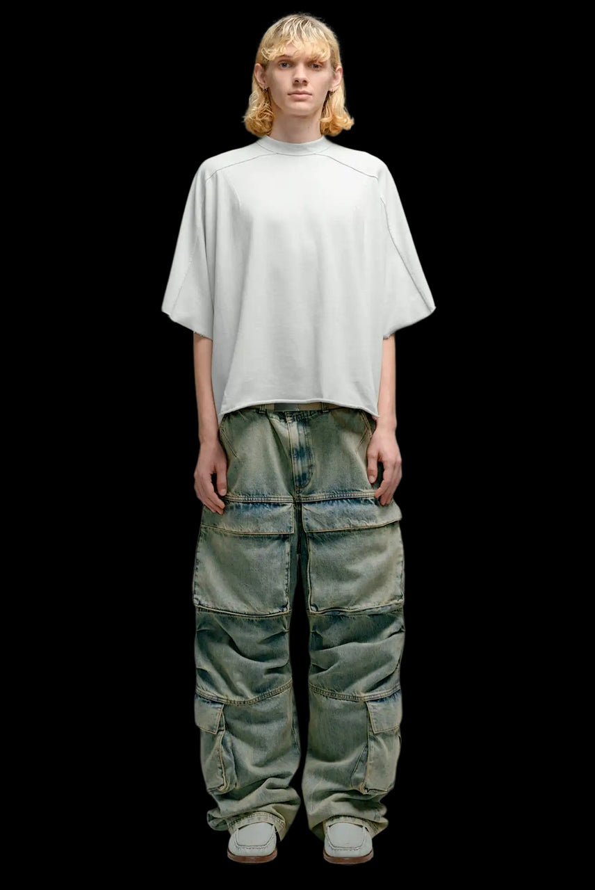 Load image into Gallery viewer, entire studios HEAVY DENIM CARGO TROUSERS (SURFACE WAVE)