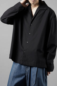 画像をギャラリービューアに読み込む, entire studios LS OPEN COLLAR SHIRT (BLACK)