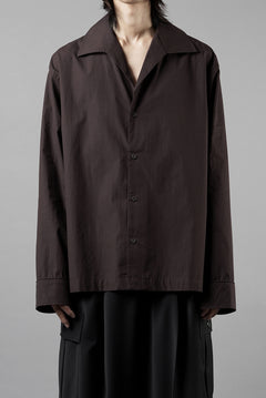 Load image into Gallery viewer, entire studios LS OPEN COLLAR SHIRT (BRUNETTE)