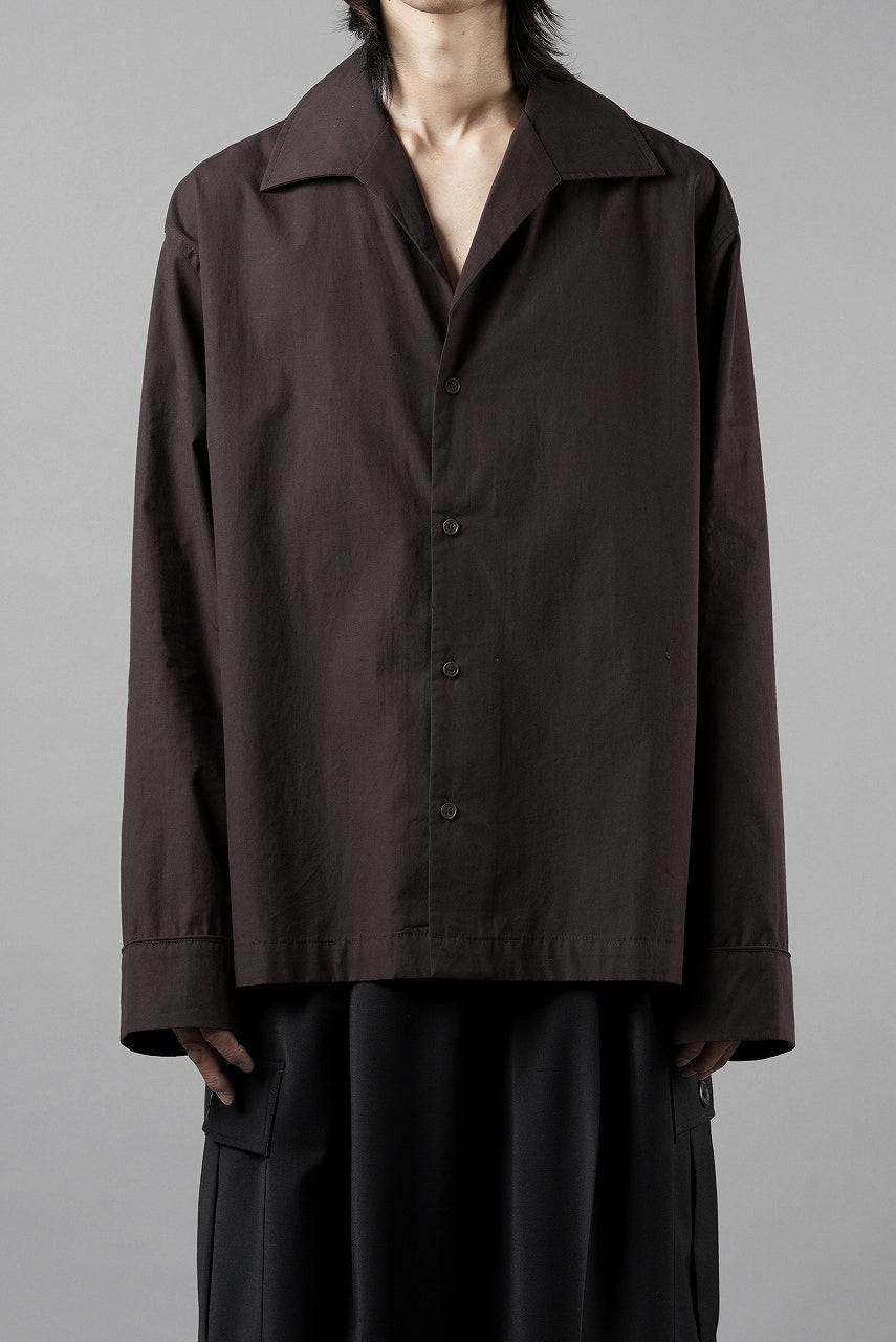 Load image into Gallery viewer, entire studios LS OPEN COLLAR SHIRT (BRUNETTE)