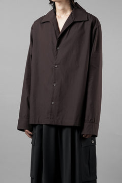 Load image into Gallery viewer, entire studios LS OPEN COLLAR SHIRT (BRUNETTE)