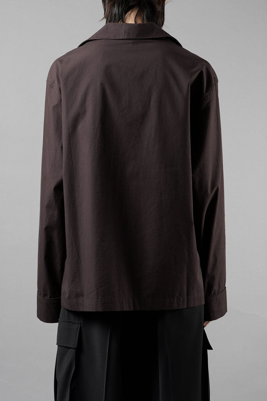 Load image into Gallery viewer, entire studios LS OPEN COLLAR SHIRT (BRUNETTE)