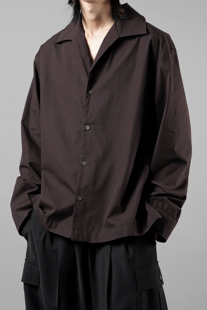 Load image into Gallery viewer, entire studios LS OPEN COLLAR SHIRT (BRUNETTE)