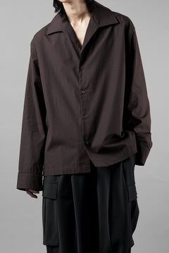 Load image into Gallery viewer, entire studios LS OPEN COLLAR SHIRT (BRUNETTE)