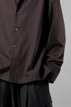 Load image into Gallery viewer, entire studios LS OPEN COLLAR SHIRT (BRUNETTE)