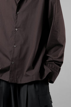 Load image into Gallery viewer, entire studios LS OPEN COLLAR SHIRT (BRUNETTE)